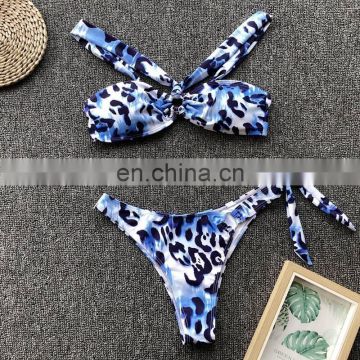 Bandage Bikinis Set Leopard Printed Women Swimwear Sexy Separate Female Swimsuit Micro Bikini Swimming Suit