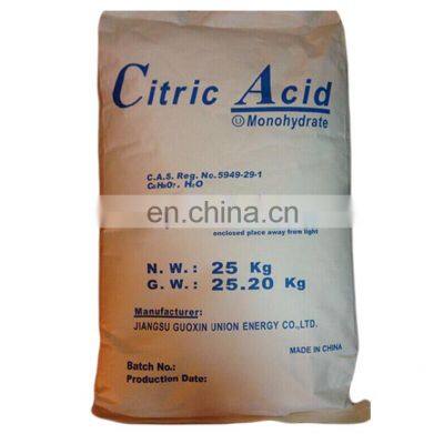 High Quality Citric Acid Monohydrate 8-40 Mesh Food Grade Union Brand