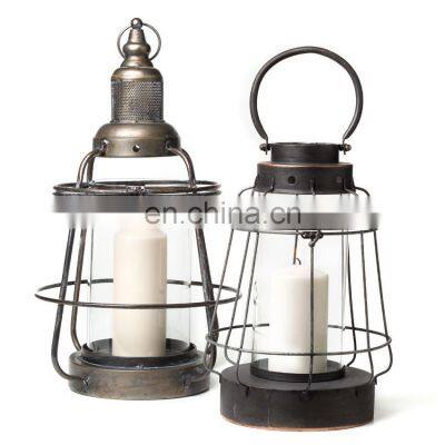 Wedding candle holder lantern home decorative candle holder lantern antique metal moroccan candle lantern