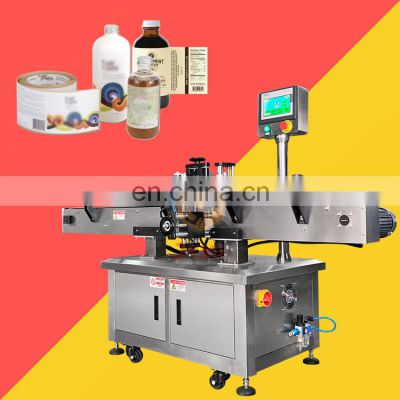 In Stock Automatic Round Bottle Labeling Machine For Food Can Sticker Label Printer Labeling Machine
