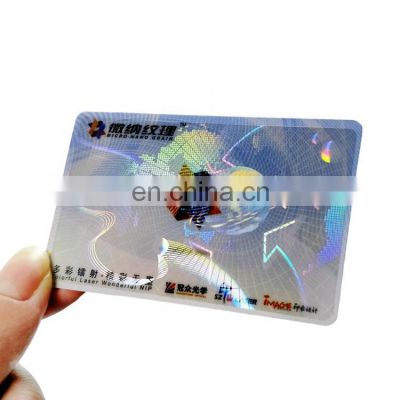 Custom Transparent Holographic Overlay for PVC ID Card Security
