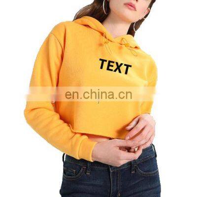 Custom pullover new long sleeve casual crop top New Arrival 2022 fashion women custom cotton hoodie