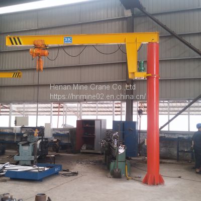 Slewing cantilever crane jib type wire rope hoist chain hoist as lifting mechanism