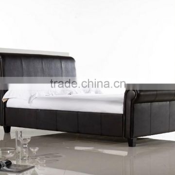 Faux leather bed with storage 815
