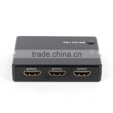 3x1 hot sales support 3D 1080P HDMI switcher 3 input 1 output