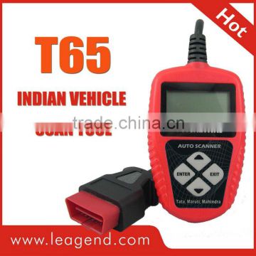 High-quality OBD2 Indian car computer auto Diagnostic Tool/ Code Reader T65 with update online ,view freeze frame data