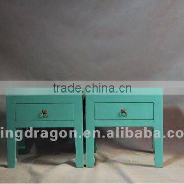Chinese antique furniture pine wood Beijing yellow/red/blue/black/green color one drawer stool