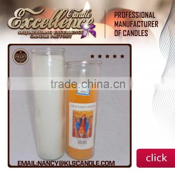 paraffin wax Material Multi-Colored glass Religious candle whatsapp:0086 15097479316