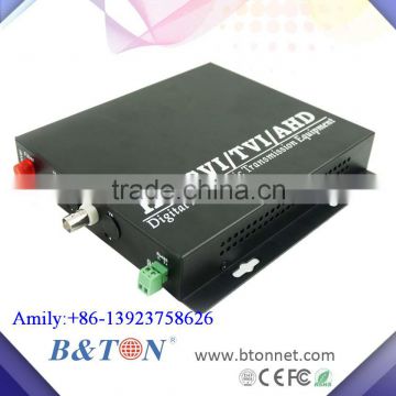 AHD/HD CVI/TVI CCTV Security 2CH Fiber Video Audio Data Optic Converter 1310/1550nm FC 20km