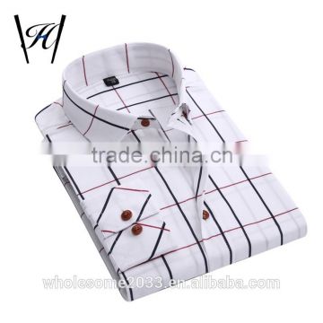 2016 Most fashion casual slim fit men shirt with cotton stripe fabric