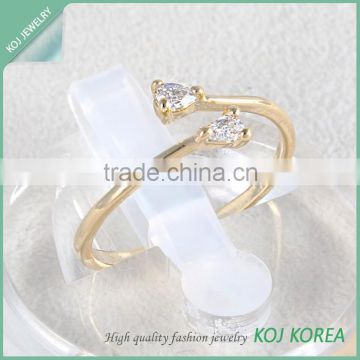 KR-637 cubic zirconia luxury tiny simple adjustable ring accessories for woman