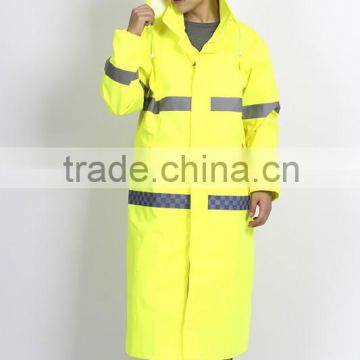 fashion poncho long raincoat reflective safety poncho