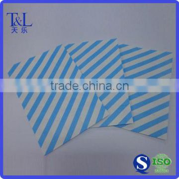 Blue and white strip printed for cheap paper food packaging bag