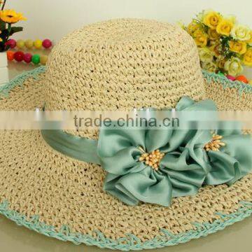 2015 most popular creative First Choice straw crocheted bowler hat