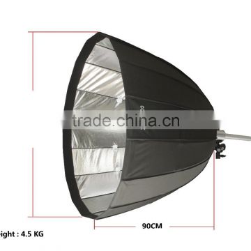 CONONMARK 120CM parabolic Softbox for strobe with mount bowens