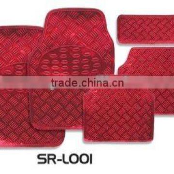 best selling car accessories colorful red aluminum car floot mats