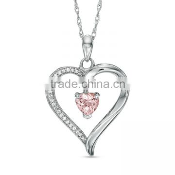 sterling silver heart pendant necklace for women
