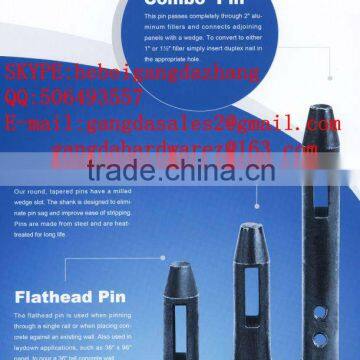 steel hardware aluminum form pin in concrete building