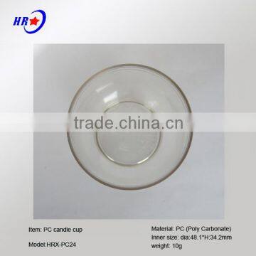 HRX-PC24 TRANSPARENT ROUND PC CUP OF TEALIAGHT CANDLE