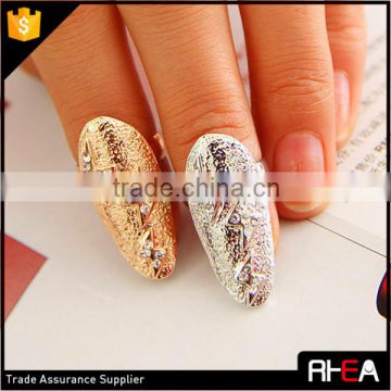 Gold ring designs for girls lastest fashion charm nail tip ring