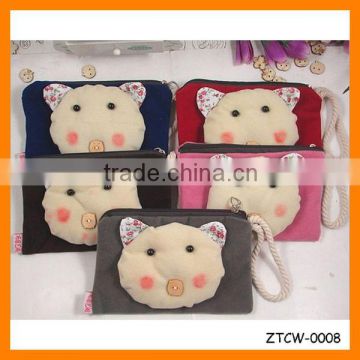 Hot Selling Lovely Pig Fabrics Woman Coin Wallet Wholesale ZTCW-0008