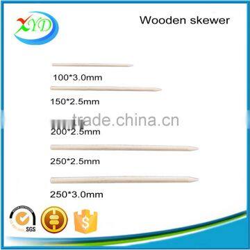 Hot sale customized size wood kabob sticks