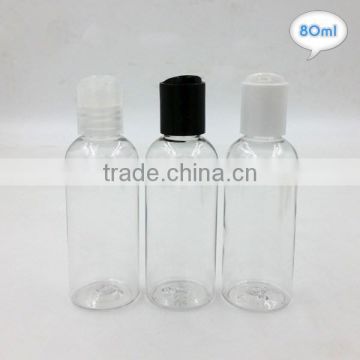 80ml clear lotion fine mist pet plastic press cap bottle