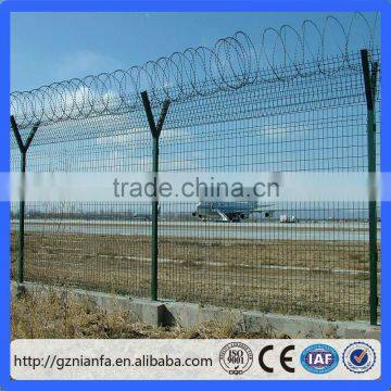 Plastic fence galvanized steel fence Y-post airport fencing (Guangzhou factory )