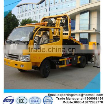 small dongfeng 4x2 5 ton slid flatbed recovery truck