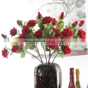 Moisturizing feel realistic silk roses wedding decoration car flower