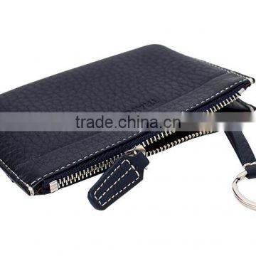 Manufacture zipper men's slim wallet ID credit card holder for man with wallet custom logo