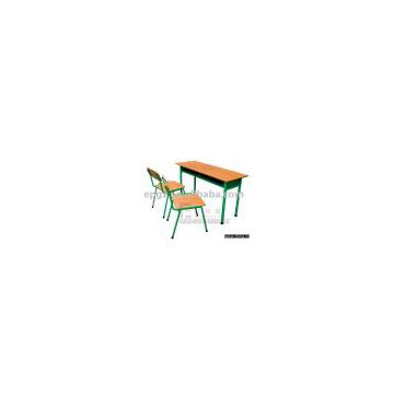 school double student desk and chair