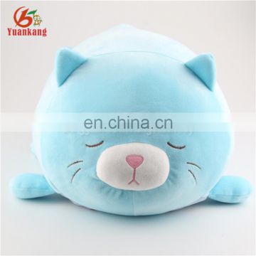 44cm cylindrical embroidery toy plush blue sleeping cat