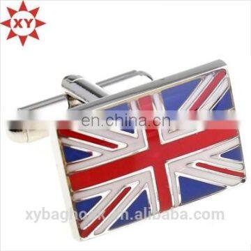 English-style cufflinks with the British flag