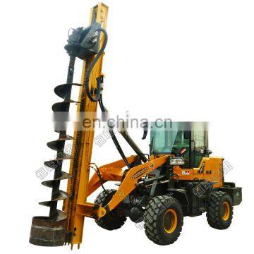 solar mini hydraulic helical ground screw pile driver for telegraph pole