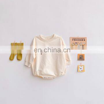 2020 autumn new baby   letter printing baby triangle romper all-match long-sleeved bag fart