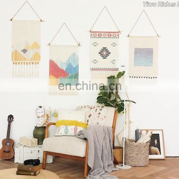 Chinese manufacturer wholesale cotton weave printed wall hanging tapestry