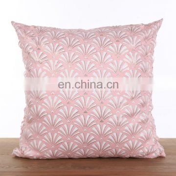 Decorative pink die cutting flower wholesale pillowcase/pillow case