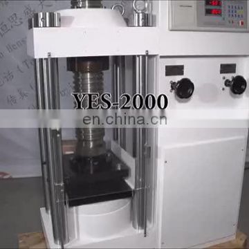 YES 2000 KN 200 TON concrete cubes cylinders and blocks compression strength test machine