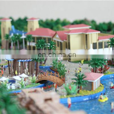 3d miniature holiday resort model for architectural design
