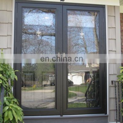 Swing double glass modern casement frames aluminum door