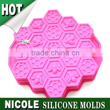 B0211 nicole large honeycomb silicon cake mould
