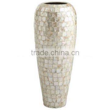 Best selling High quality natural mother of pearl inlay vase from Vietnam