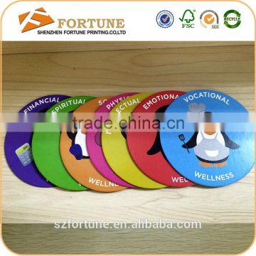 Custom design absorbent paper coasters,round shape paper promotional coaster