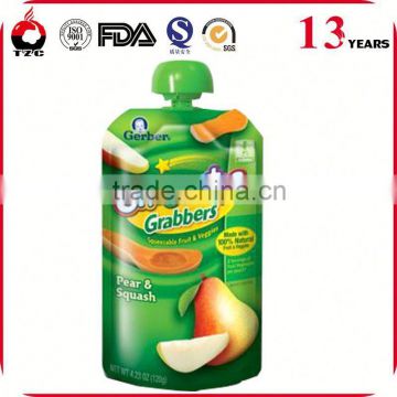 Manufacturer good barrier weetpatatos mixed fruit reusable food pouch