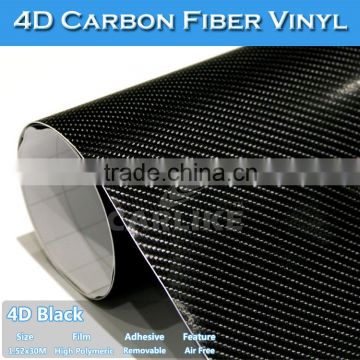 CARLIKE Removable 4D Carbon Fiber Car Body Wrapping Vinyl Foil Sticker