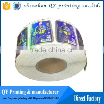 color printing removable sticker,matt laminated paper labels