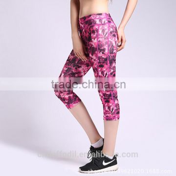 Custom women fitness capris blank jogger leggings dry quick breathable gym trousers elastic jogger pants