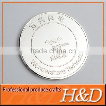 wholesale silver coin with customised made in China