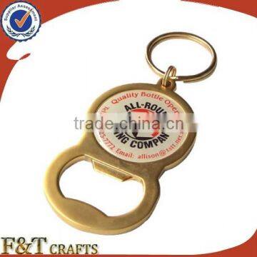 custom metal bottle opener with keychain decoration